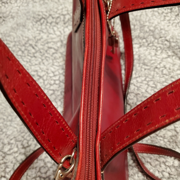 FOSSIL LEATHER HANDBAG - Picture 2 of 10